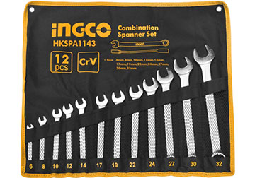 6-32mm Bộ cờ lê vòng miệng 12 chi tiết INGCO HKSPA1143 6-32mm Bộ cờ lê vòng miệng 12 chi tiết INGCO HKSPA1143