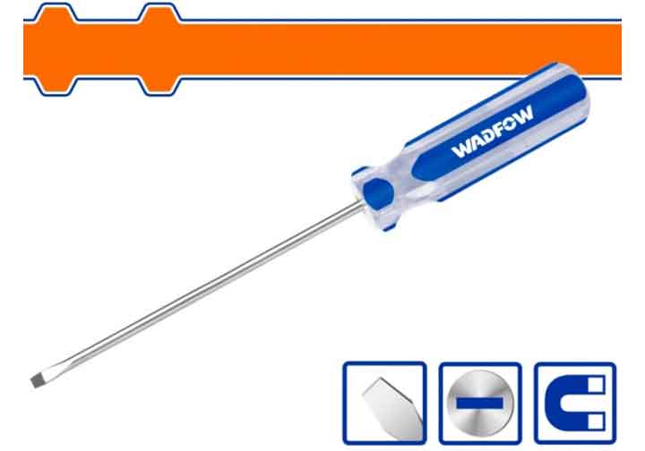 6.5x150mm Tuốc nơ vít dẹp cán sọc Wadfow WSD5966 6.5x150mm Tuốc nơ vít dẹp cán sọc Wadfow WSD5966