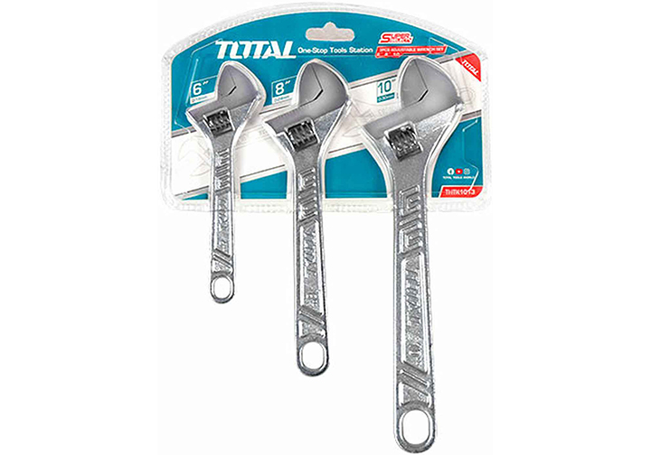 6, 8, 10" Bộ 3 mỏ lết Total THTK1013 6, 8, 10" Bộ 3 mỏ lết Total THTK1013