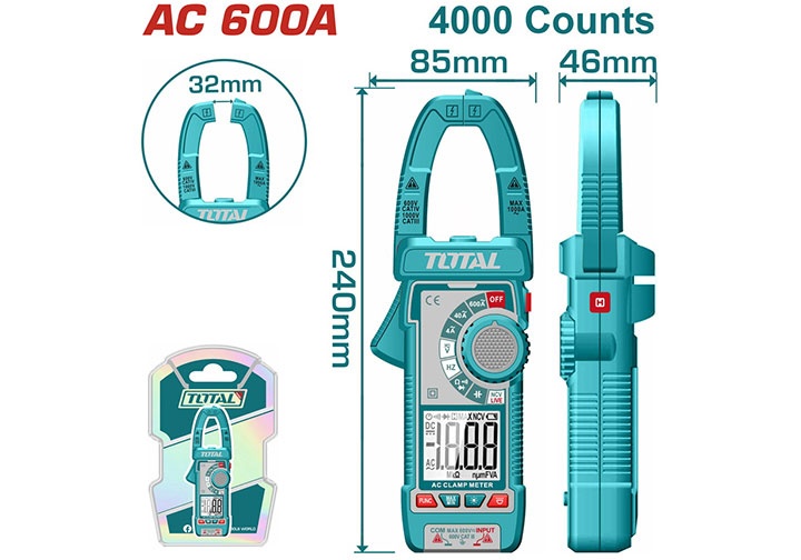 600A Ampe kìm đo dòng AC Total TMT766001