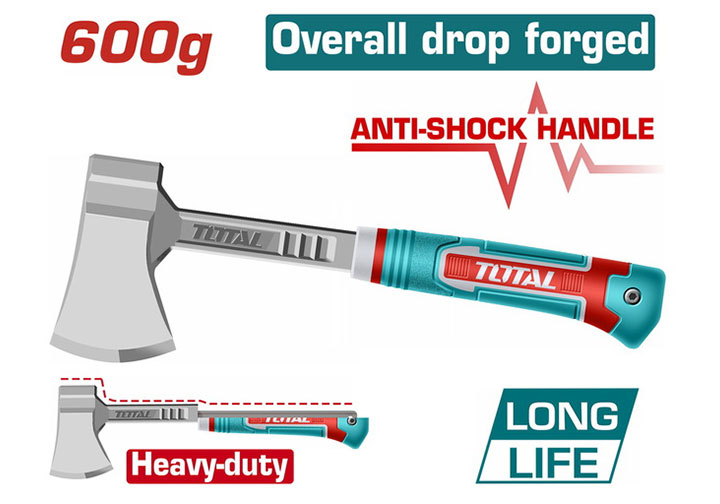 600g Rìu cán nhựa Total THAX061600L 600g Rìu cán nhựa Total THAX061600L