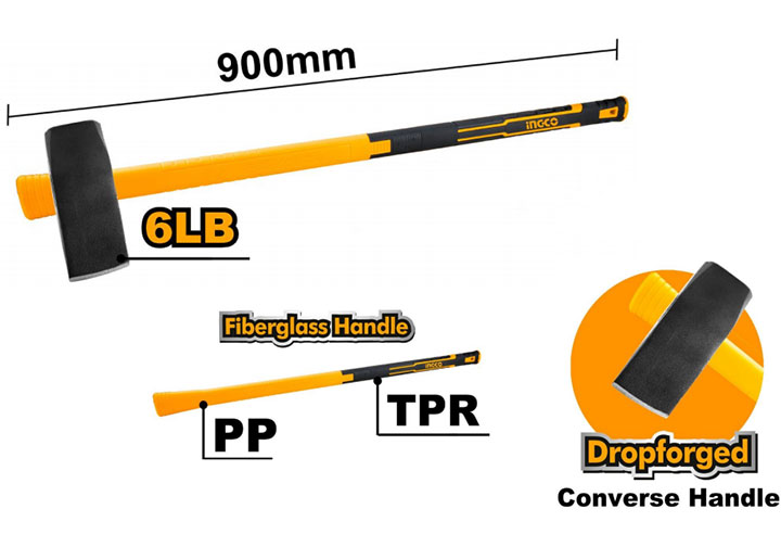 6LB (2.7kg) Búa tạ Ingco HSPM02068D 6LB (2.7kg) Búa tạ Ingco HSPM02068D