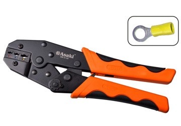 0.5-6mm2 Kiềm bấm đầu cosse chỉa bọc nhựa Asaki AK-9126