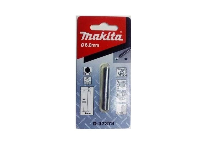 6x48mm Mũi lã 5 lưỡi cắt thép gió HSS M3 chuôi tròn Makita D-37378 6x48mm Mũi lã 5 lưỡi cắt thép gió HSS M3 chuôi tròn Makita D-37378