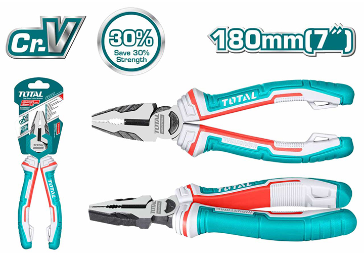 7" (180mm) Kìm điện cao cấp Total THT210706S 7" (180mm) Kìm điện cao cấp Total THT210706S