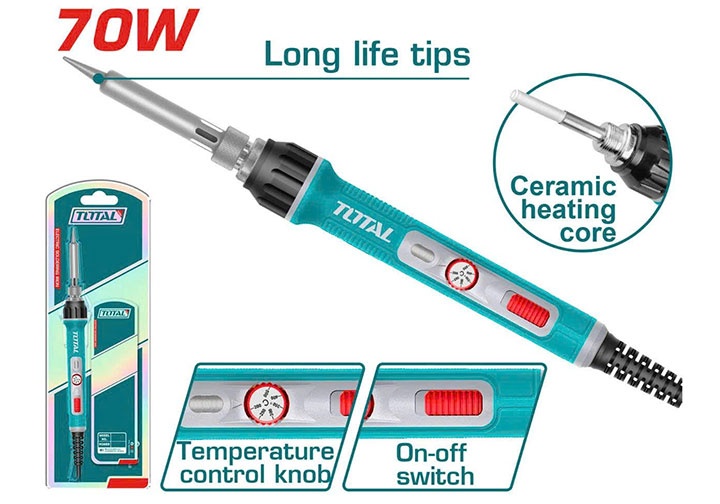70W Mỏ hàn chì chỉnh nhiệt Total TET01606