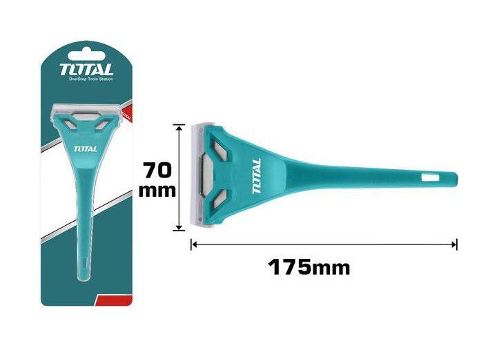 70x175mm Dụng cụ cạo sơn trên kiếng (kính) Total THT181751 70x175mm Dụng cụ cạo sơn trên kiếng (kính) Total THT181751