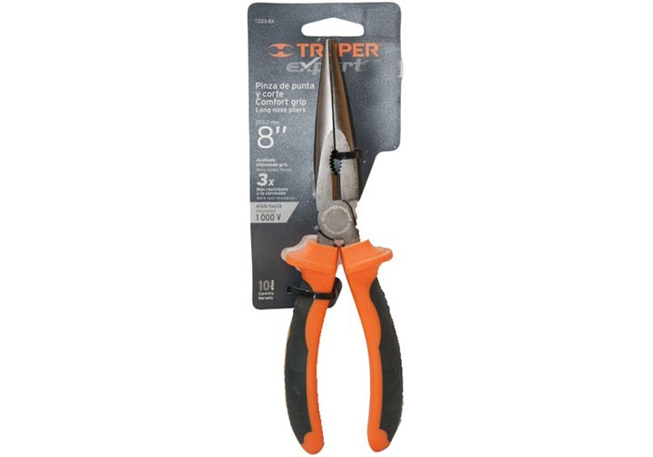 8" (200mm) Kìm mũi nhọn cao cấp cách điện 1000V Truper 17336 (T203-8X) 8" (200mm) Kìm mũi nhọn cao cấp cách điện 1000V Truper 17336 (T203-8X)