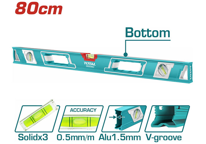 800mm Thước thủy (không từ) Total TMT28086 800mm Thước thủy (không từ) Total TMT28086