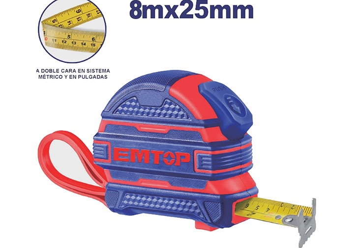 8m Thước cuộn thép (rộng 25mm) Emtop EMTP2825