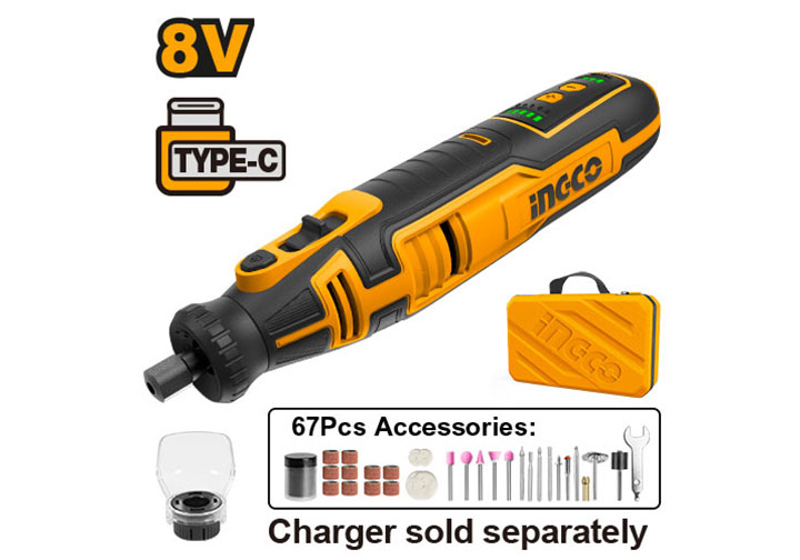 8V Máy mài khuôn 3.2mm dùng pin Ingco CMGLI0801 8V Máy mài khuôn 3.2mm dùng pin Ingco CMGLI0801