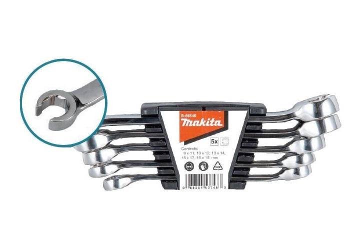 9-18mm Bộ cờ lê mở ống dầu 5 chi tiết Makita B-65545