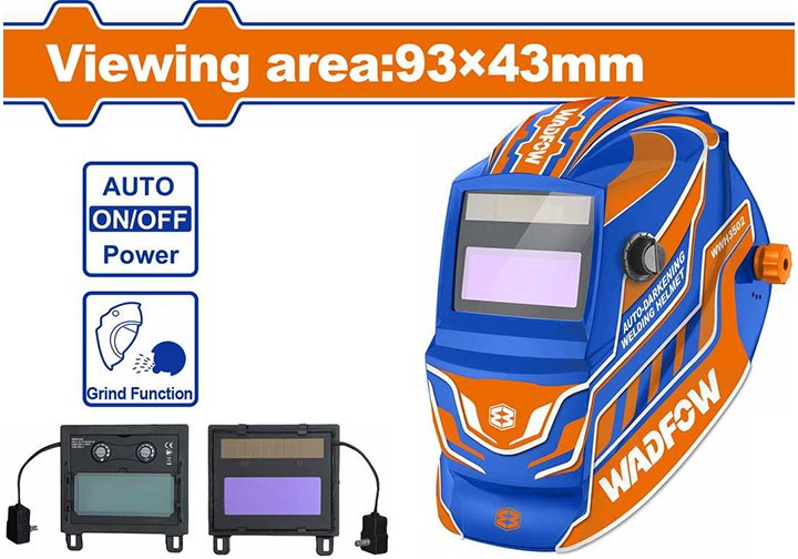 93x43mm Mặt nạ hàn tự động tối Wadfow WWH3502