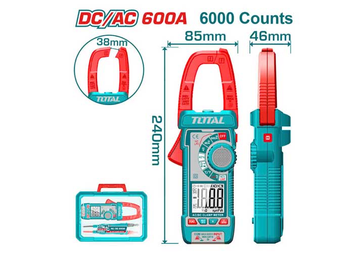 Ampe kìm đo DC/AC Total TMT766002 Ampe kìm đo DC/AC Total TMT766002