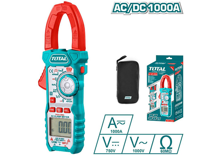 Ampe kìm đo dòng điện DC/AC Total TMT410005 Ampe kìm đo dòng điện DC/AC Total TMT410005
