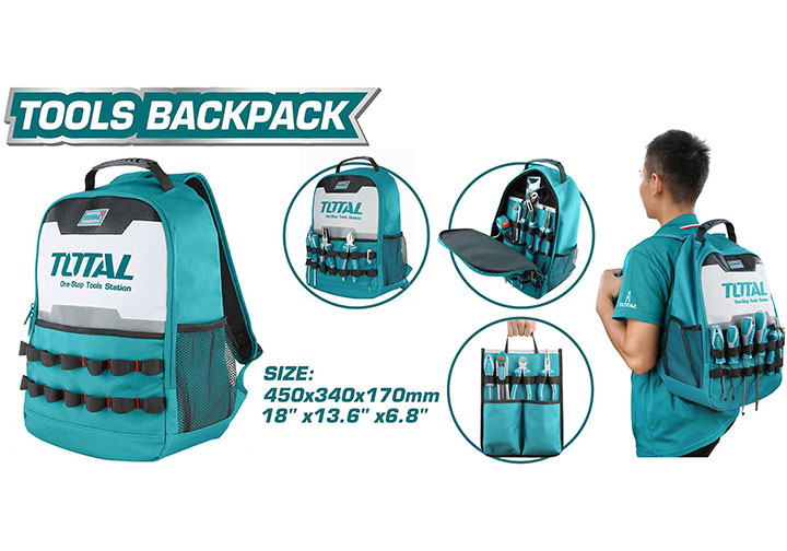 Balo đựng đồ nghề Total THBP0201 (Bỏ mẫu, đổi qua THBP02025)