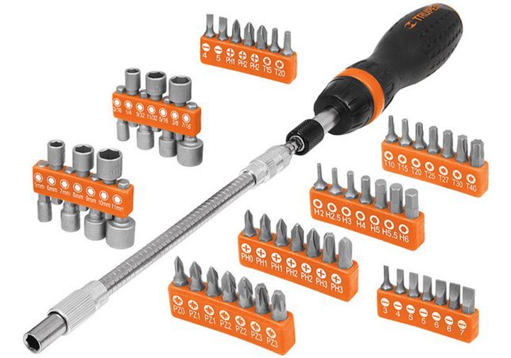 Bộ 42 mũi vít và 14 đầu tuýp Truper 18220 (JDM-58) Bộ 42 mũi vít và 14 đầu tuýp Truper 18220 (JDM-58)