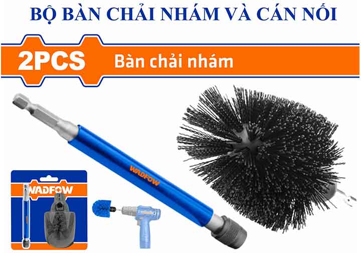 Bộ bàn chải nhám và cán nối Wadfow WND3401