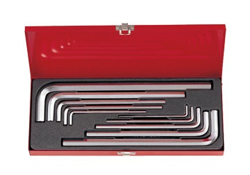 3-17mm Bộ lục giác đầu bằng hệ mét 10 chi tiết Kingtony 20210MR