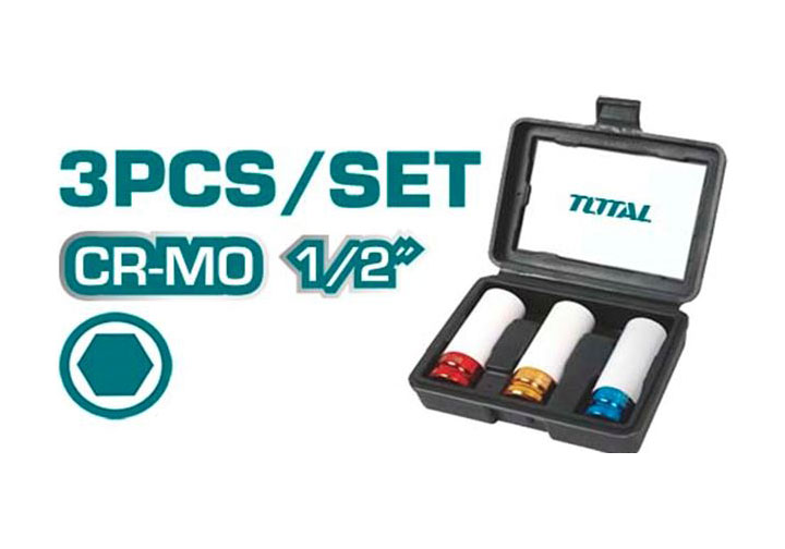 Bộ đầu tuýp lục giác 3 chi tiết Total THMLNS031 Bộ đầu tuýp lục giác 3 chi tiết Total THMLNS031