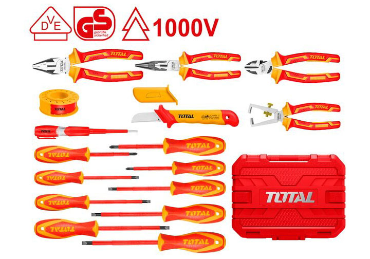 Bộ đồ nghề cách điện 16 chi tiết Total THKITH1601 Bộ đồ nghề cách điện 16 chi tiết Total THKITH1601
