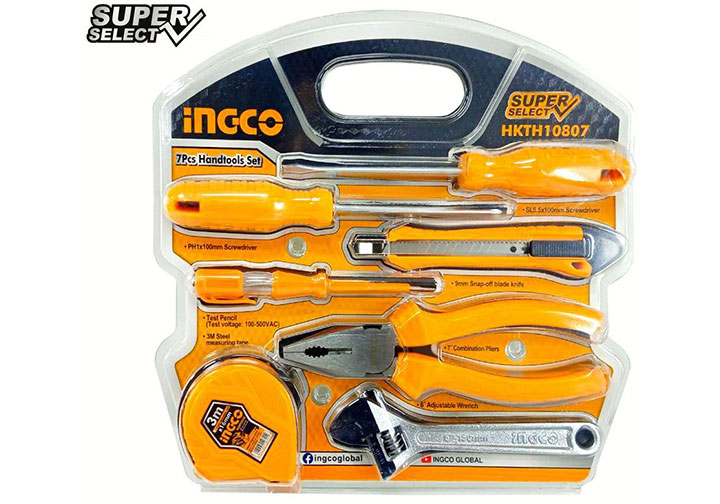 Bộ đồ nghề gia đình 7 chi tiết Ingco HKTH10807 Bộ đồ nghề gia đình 7 chi tiết Ingco HKTH10807