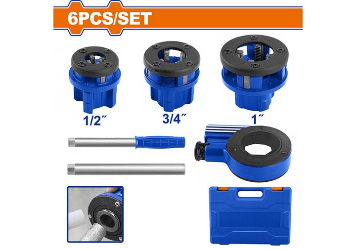 Bộ dụng cụ ren ống 1/2" , 3/4" , 1" Wadfow WJK1D31