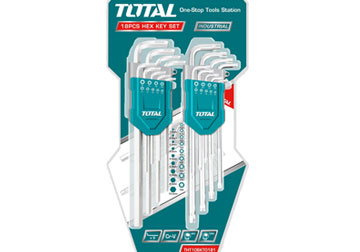 Bộ lục giác bằng và lục giác bông 18 chi tiết Total THT106KT0181 Bộ lục giác bằng và lục giác bông 18 chi tiết Total THT106KT0181
