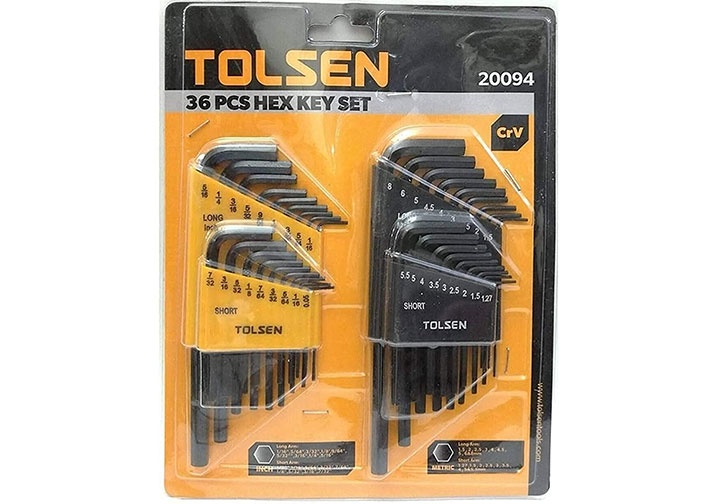 Bộ lục giác đầu bằng hệ mét và inch 36 chi tiết Tolsen 20094