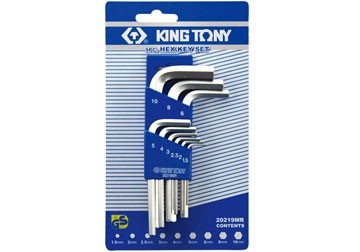 1.5-10mm Bộ lục giác 9 chi tiết ngắn đầu bằng Kingtony 20219MR