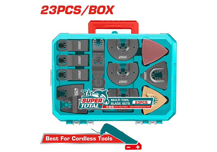 Bộ lưỡi dùng cho máy cắt rung đa năng 23 chi tiết Total TAKTMT2301 Bộ lưỡi dùng cho máy cắt rung đa năng 23 chi tiết Total TAKTMT2301