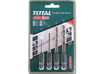 Bộ mũi khoan kim loại đuôi lục giác 4 chi tiết Total TACSD4041 Bộ mũi khoan kim loại đuôi lục giác 4 chi tiết Total TACSD4041