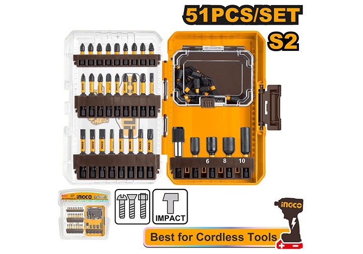 Bộ mũi vít đa năng 51 chi tiết Ingco AKDL25106