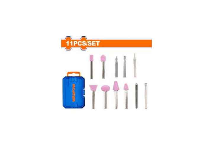 Bộ phụ kiện máy mài mini 11 chi tiết Wadfow WRR2011 Bộ phụ kiện máy mài mini 11 chi tiết Wadfow WRR2011