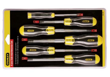 Bộ tô vít đầu hoa thị 6 cái Stanley 65-156 Bộ tô vít đầu hoa thị 6 cái Stanley 65-156