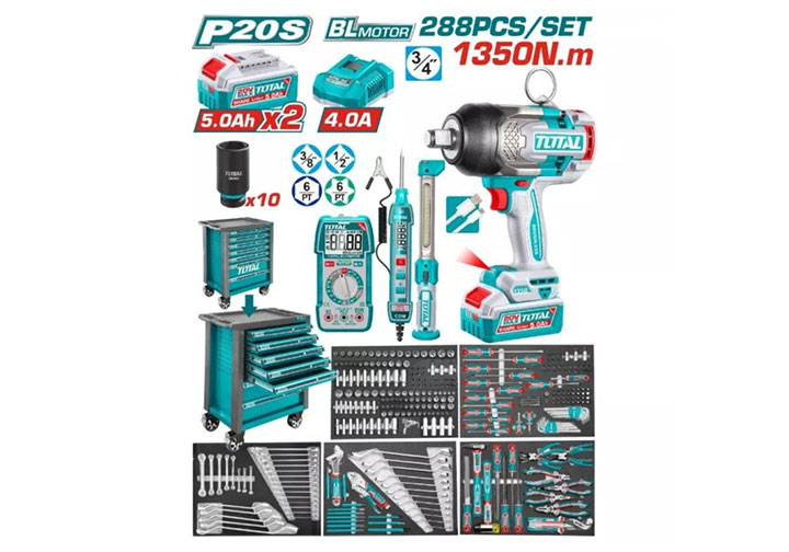 Bộ tủ đồ nghề 288 chi tiết Total THPTCS82882 Bộ tủ đồ nghề 288 chi tiết Total THPTCS82882