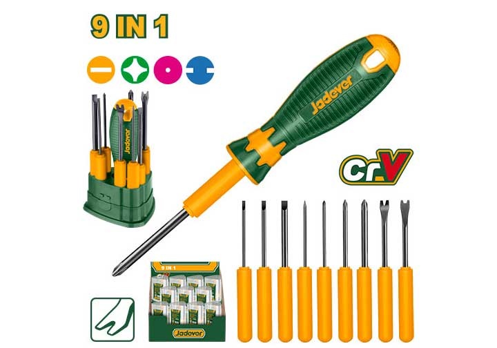 Bộ tuốc nơ vít 10 chi tiết Jadever JDSS1B10