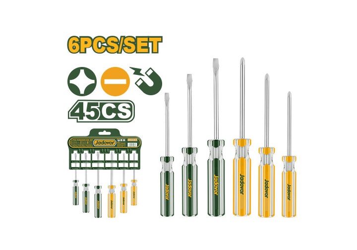 Bộ tuốc nơ vít bake và dẹp 6 chi tiết Jadever JDSS3206