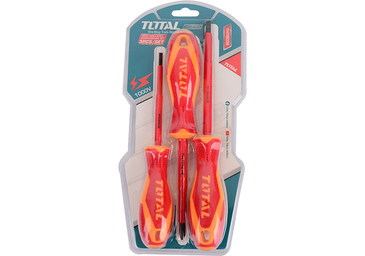 Bộ tuốc nơ vít cách điện 3 chi tiết Total THTIS036 Bộ tuốc nơ vít cách điện 3 chi tiết Total THTIS036