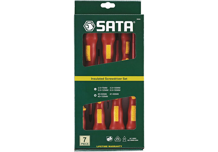 Bộ tuốc nơ vít cách điện 7 chi tiết Sata 09-303 (09303) Bộ tuốc nơ vít cách điện 7 chi tiết Sata 09-303 (09303)