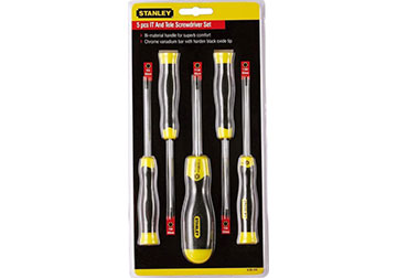 Bộ tuốc nơ vít đầu hoa thị 5 cây Stanley 65-155 Bộ tuốc nơ vít đầu hoa thị 5 cây Stanley 65-155