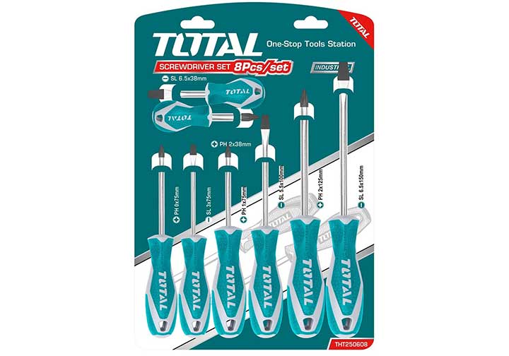 Bộ tuốc nơ vít dẹp và bake 10 chi tiết Total THT250610 Bộ tuốc nơ vít dẹp và bake 10 chi tiết Total THT250610