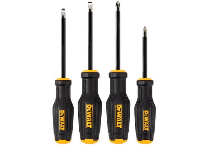 Bộ tuốc nơ vít dẹp và bake 4 chi tiết Dewalt DWHT65101