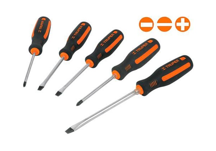 Bộ tuốc nơ vít dẹp và bake 5 cây Truper 14138 (DTJ-5B) Bộ tuốc nơ vít dẹp và bake 5 cây Truper 14138 (DTJ-5B)