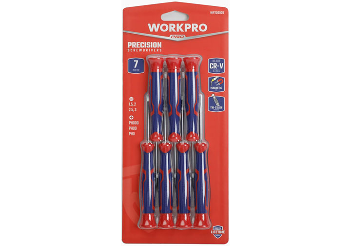 Bộ tuốc nơ vít sửa chữa điện tử 7 chi tiết Workpro WP200509 Bộ tuốc nơ vít sửa chữa điện tử 7 chi tiết Workpro WP200509