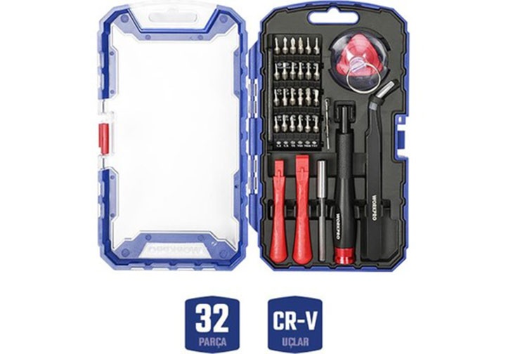 Bộ tuốc nơ vít sửa điện thoại 32 chi tiết Workpro WP200541