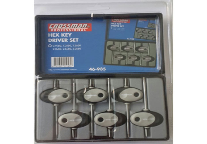 0.9-3mm Bộ vít lục giác sửa di động 6 cây Crossman 46-935