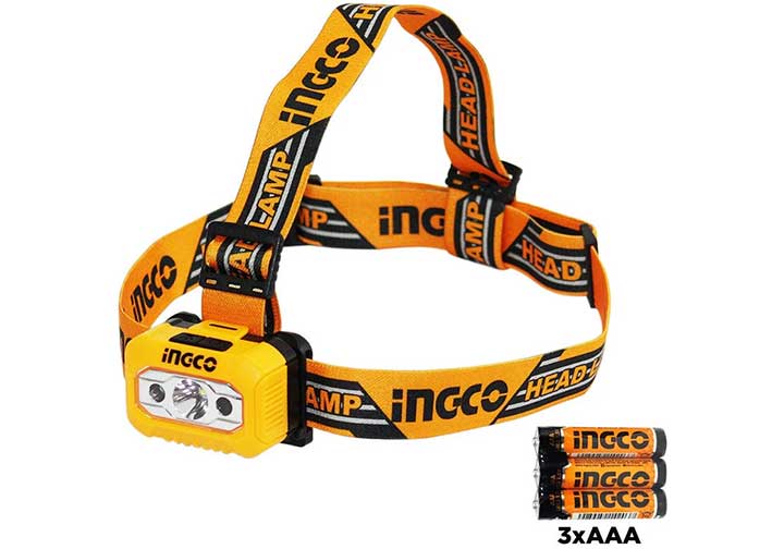 Đèn pin đội đầu dùng pin tiểu Ingco HHL013AAA8 Đèn pin đội đầu dùng pin tiểu Ingco HHL013AAA8