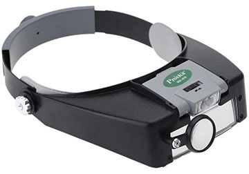 Kính lúp đeo đầu có đèn led độ phóng đại 7.5X Proskit MA-016