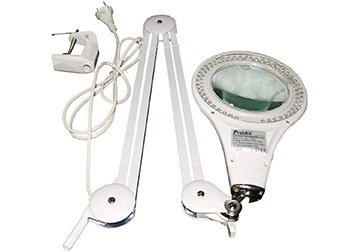 Kính lúp kẹp bàn có đèn led độ phóng đại 2.25X Proskit MA-1209Li